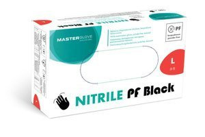 Master Glove Nitrile PF Black size L 100 pcs.